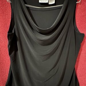 Worthington Black Draped Tank Top